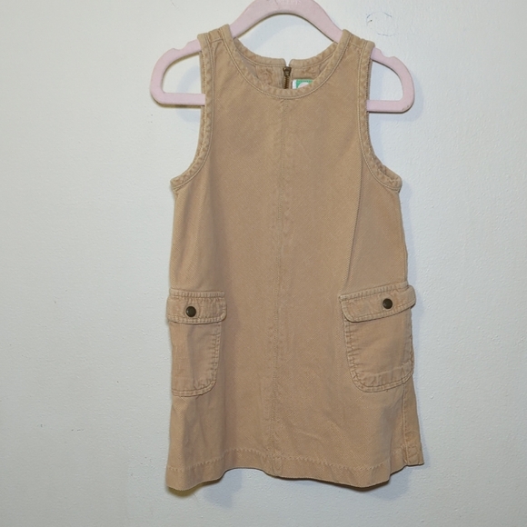 Vintage Gymboree Tan Corduroy Jumper with Pockets 100% Cotton Size S / 3 Years - Picture 1 of 4